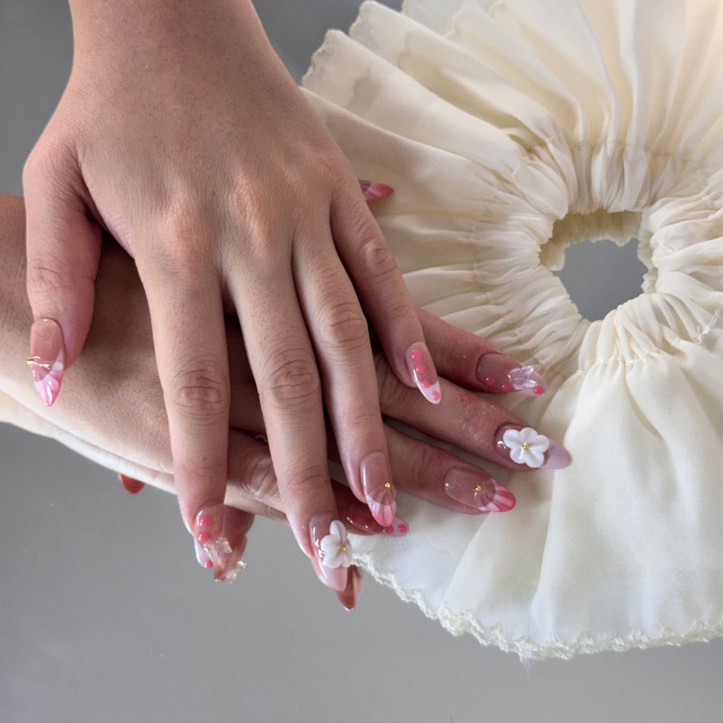 Pink Blossom Dreamy Gradient Press-On Nails